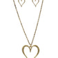 Hopelessly In Love - Brass - Paparazzi Necklace Image