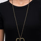 Hopelessly In Love - Brass - Paparazzi Necklace Image