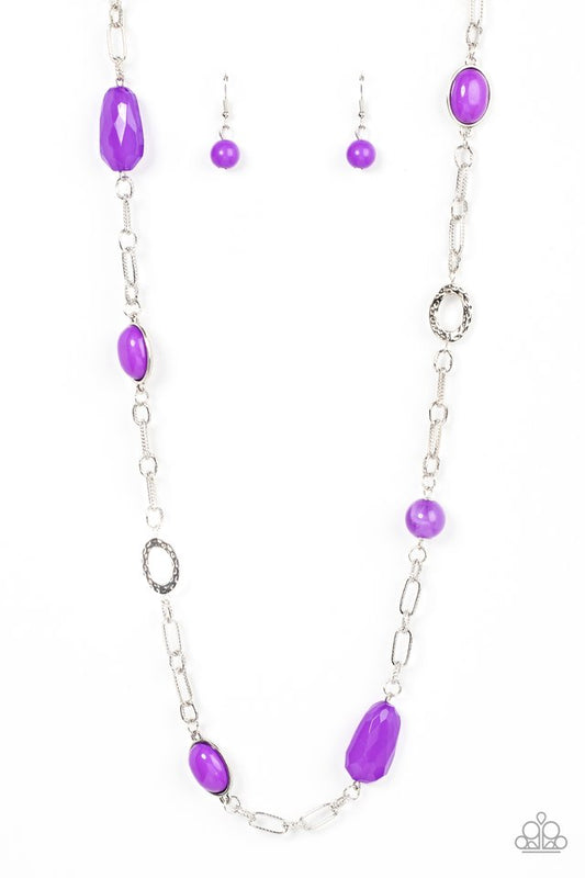 Barcelona Bash - Purple - Paparazzi Necklace Image