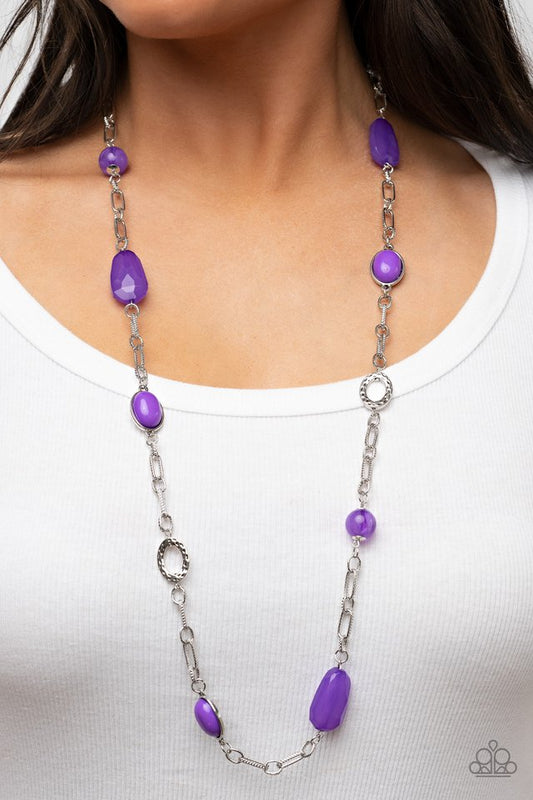 Barcelona Bash - Purple - Paparazzi Necklace Image
