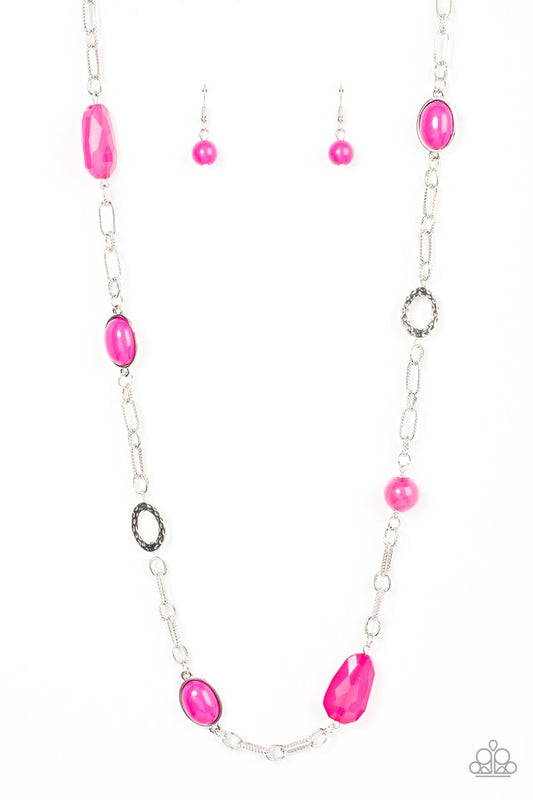 ​Barcelona Bash - Pink - Paparazzi Necklace Image