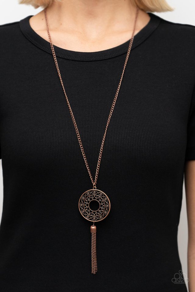 Tai Chi Tassel - Copper - Paparazzi Necklace Image