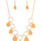 Golden Glimmer - Orange - Paparazzi Necklace Image