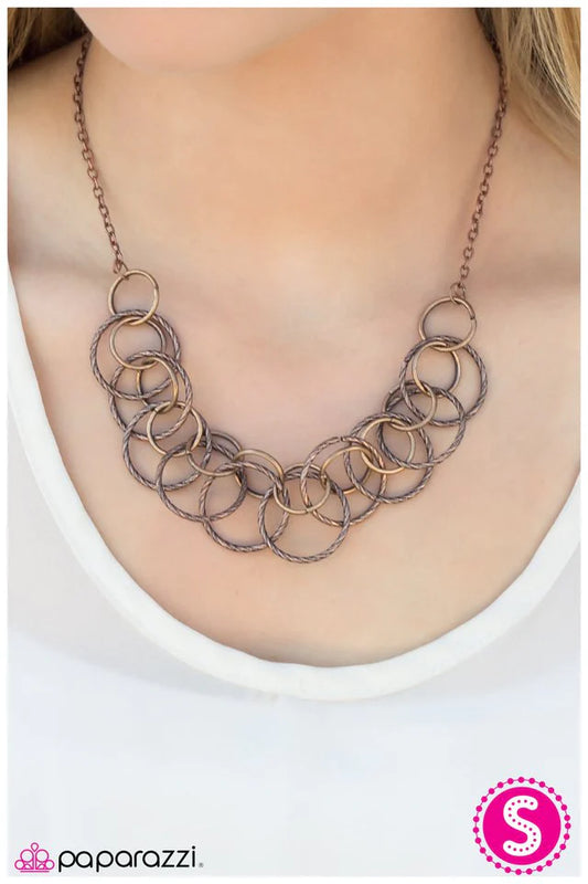 Paparazzi Necklace ~ Gone Stir Crazy - Copper