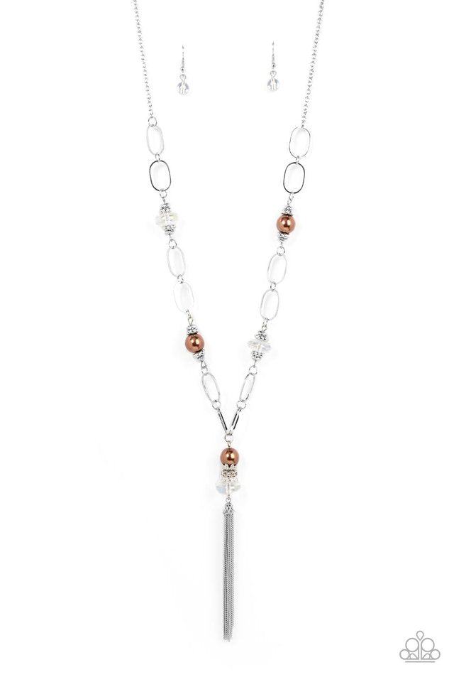 Taken with Tassels - Brown - Paparazzi Necklace Image