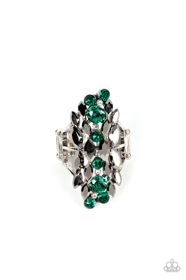 Smoky Smolder - Green - Paparazzi Ring Image