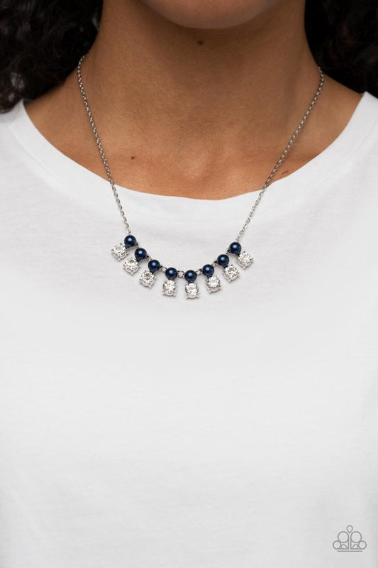 Dashingly Duchess - Blue - Paparazzi Necklace Image