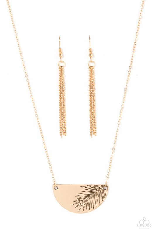 ​Cool, PALM, and Collected - Gold - Paparazzi Necklace Image