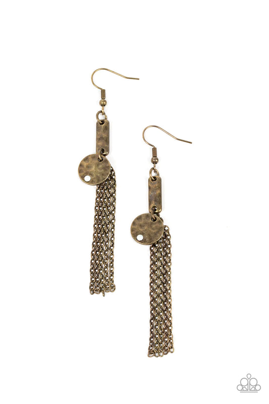 Paparazzi Earring ~ Twinkle Twinkle Little Trinket - Brass