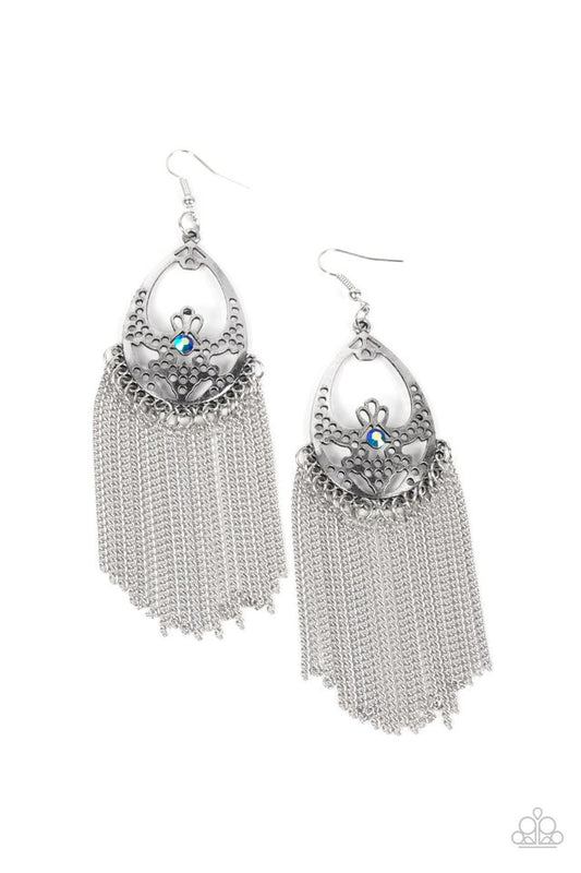 Castle Cottage - Blue - Paparazzi Earring Image