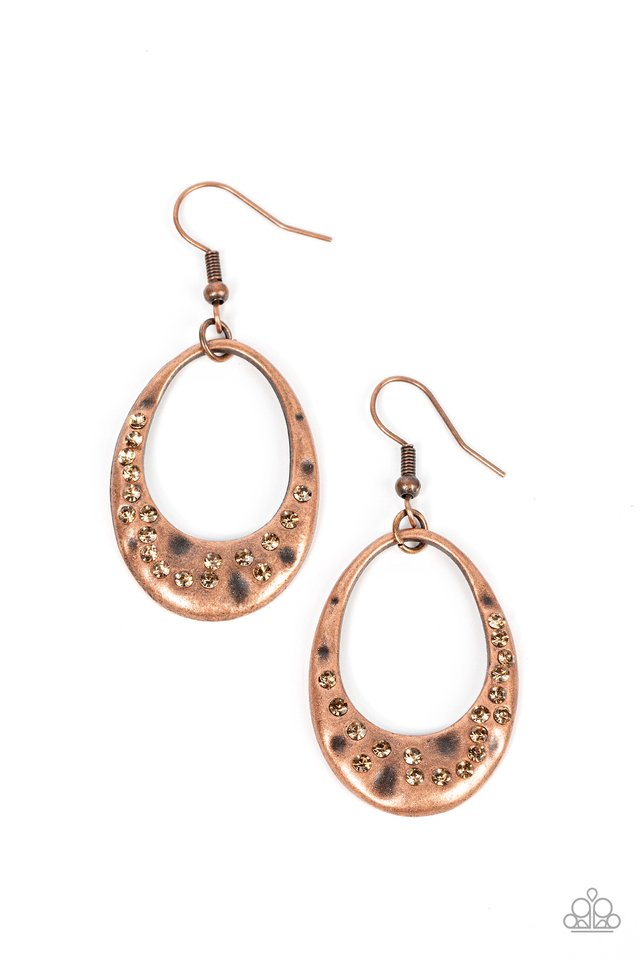 Classic Keepsake - Copper - Paparazzi Earring Image