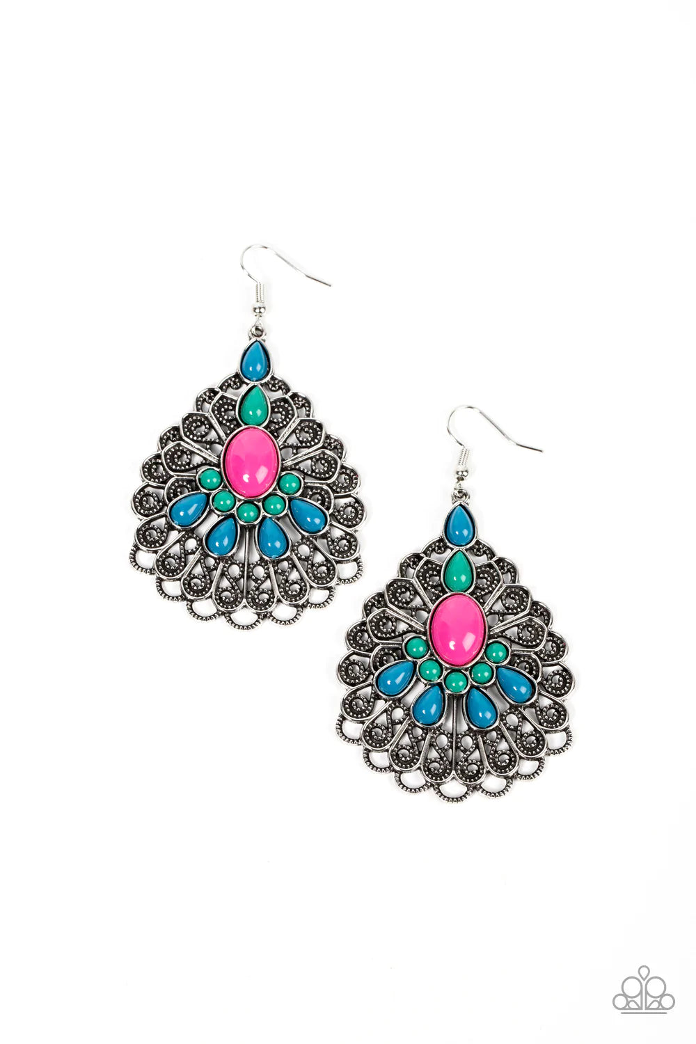 Paparazzi Earring ~ Peacock Prance - Multi