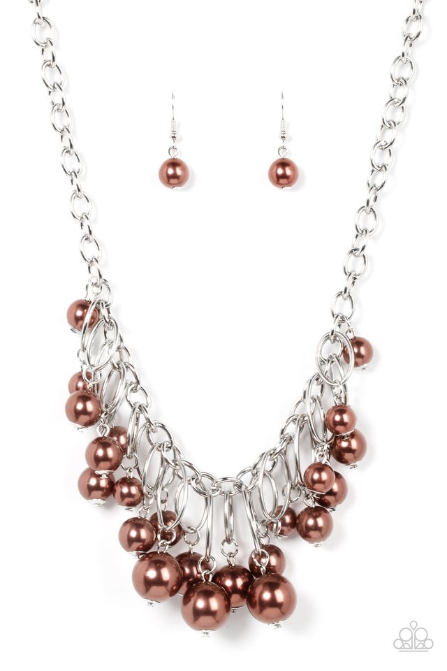 Powerhouse Pose - Brown - Paparazzi Necklace Image