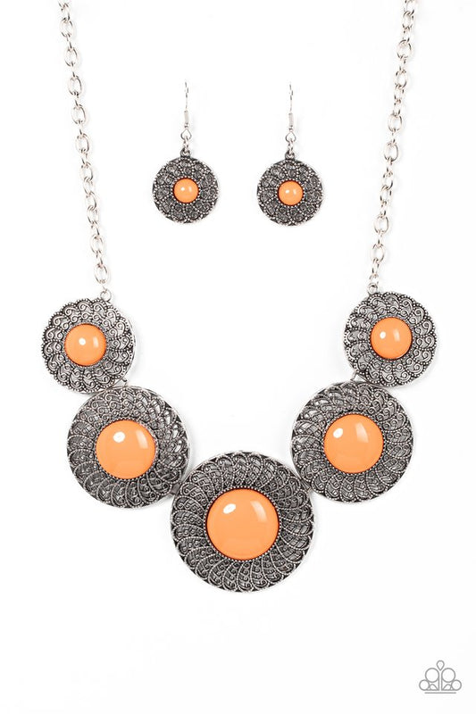 Detail Orientated - Orange - Paparazzi Necklace Image