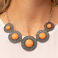 Detail Orientated - Orange - Paparazzi Necklace Image