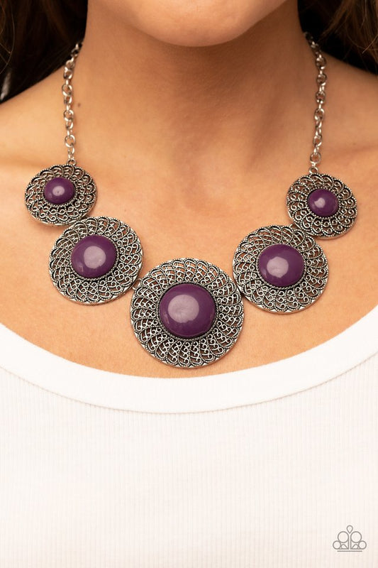 Detail Orientated - Purple - Paparazzi Necklace Image