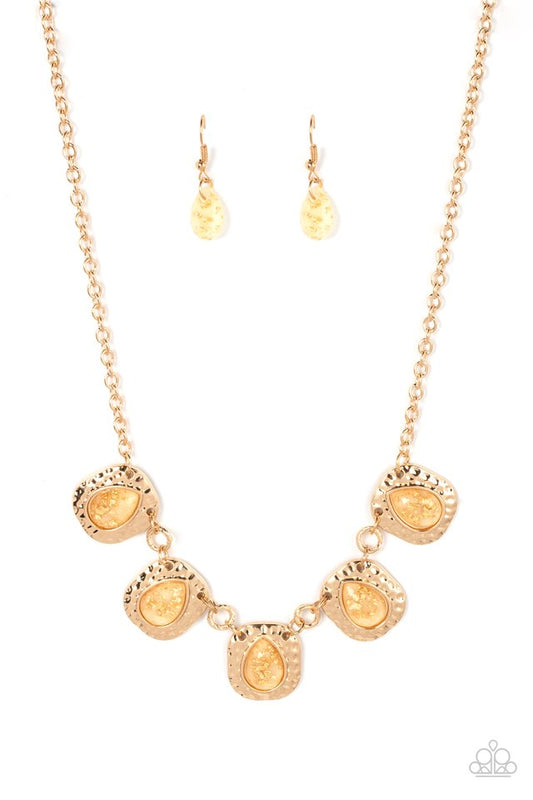 Mayan Masterpiece - Gold - Paparazzi Necklace Image