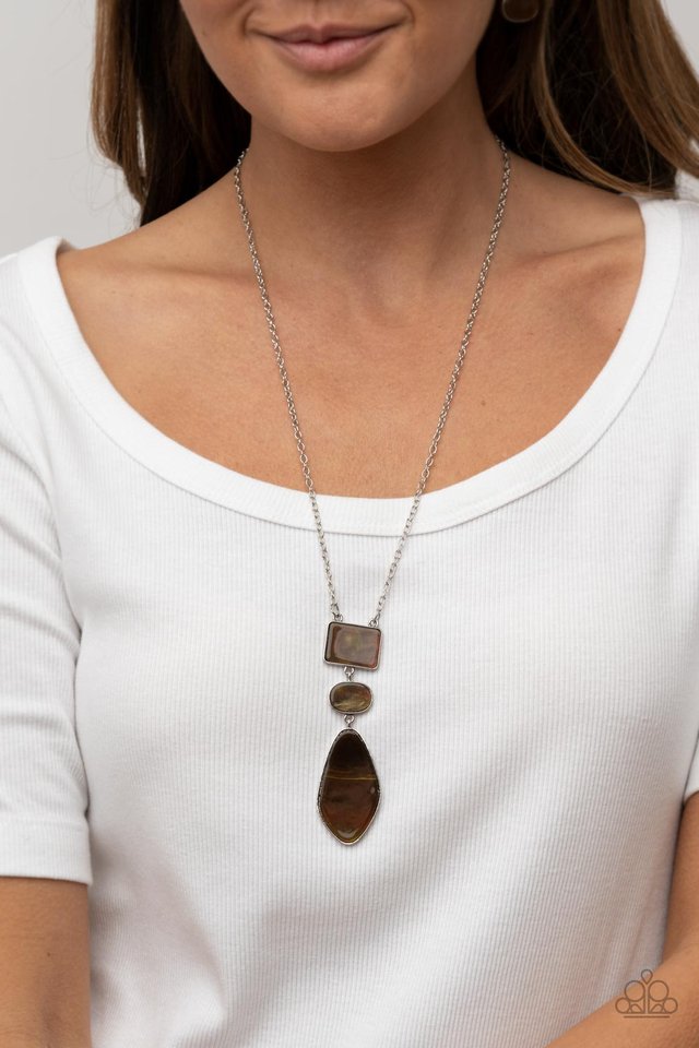 Hidden Cove - Brown - Paparazzi Necklace Image
