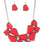 Double-DEFACED - Red - Paparazzi Necklace Image