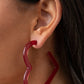 Heart-Throbbing Twinkle - Red - Paparazzi Earring Image