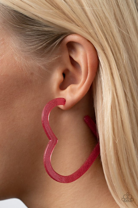 Heart-Throbbing Twinkle - Pink - Paparazzi Earring Image