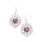 Crowns Required - Purple - Paparazzi Earring Image