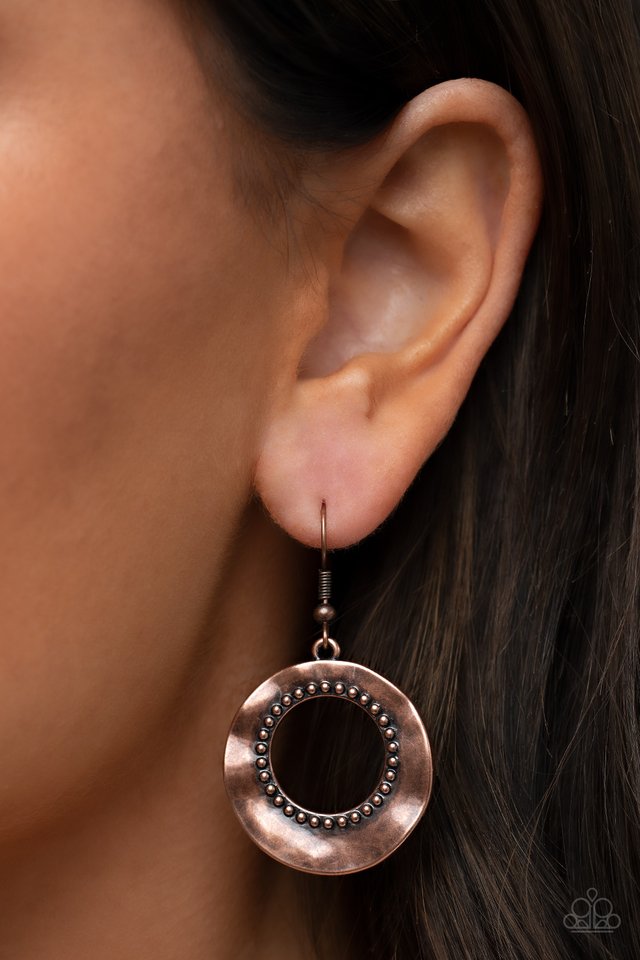 Desert Diversity - Copper - Paparazzi Earring Image