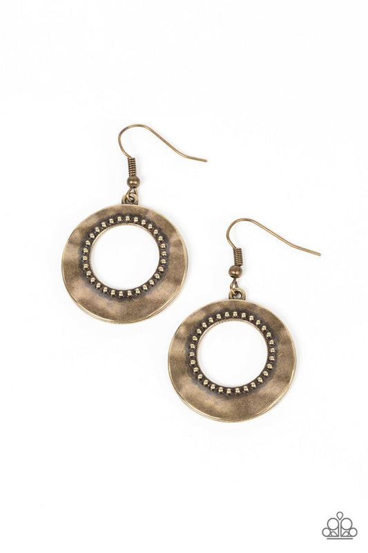 Desert Diversity - Brass - Paparazzi Earring Image