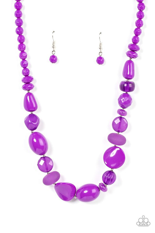 Tropical Tsunami - Purple - Paparazzi Necklace Image