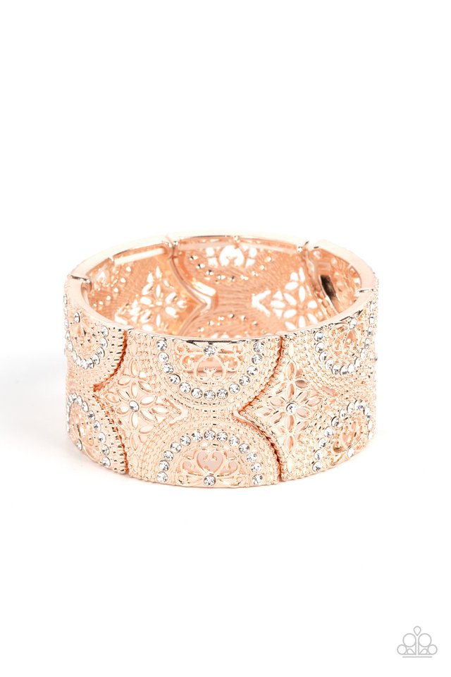 Wheeling and Dealing - Rose Gold - Paparazzi Bracelet Image