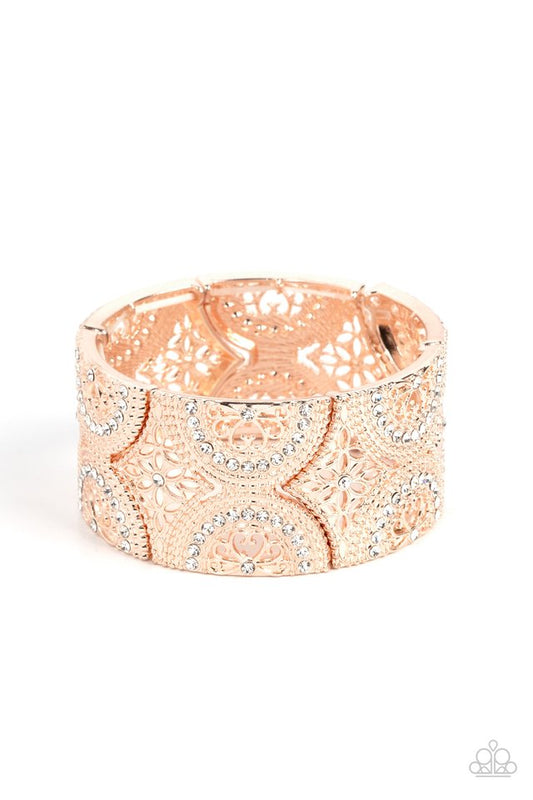 Wheeling and Dealing - Rose Gold - Paparazzi Bracelet Image