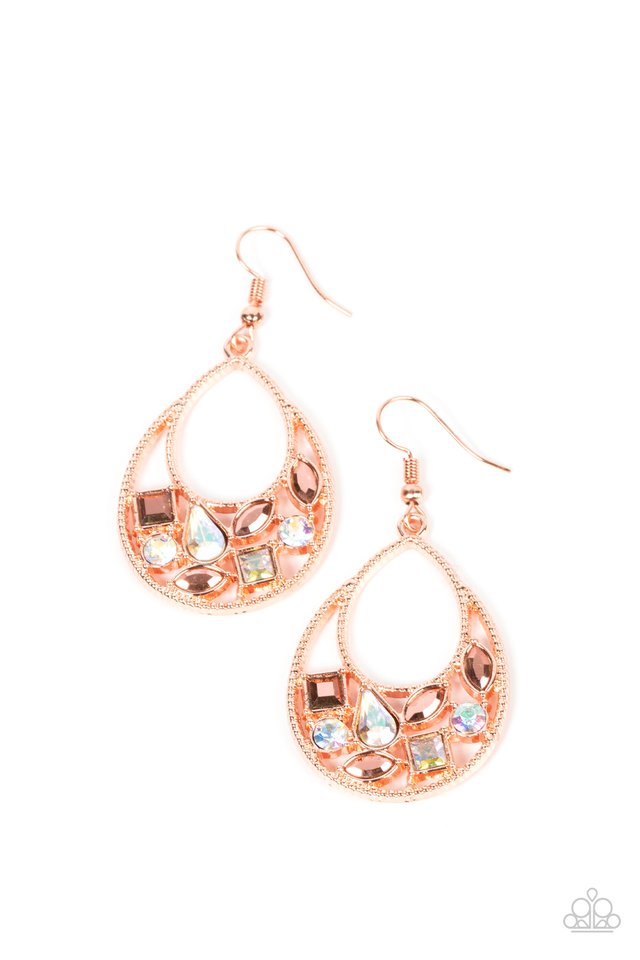 Regal Recreation - Copper - Paparazzi Earring Image