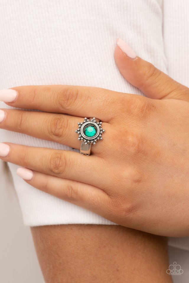 Expect Sunshine and REIGN - Green - Paparazzi Ring Image