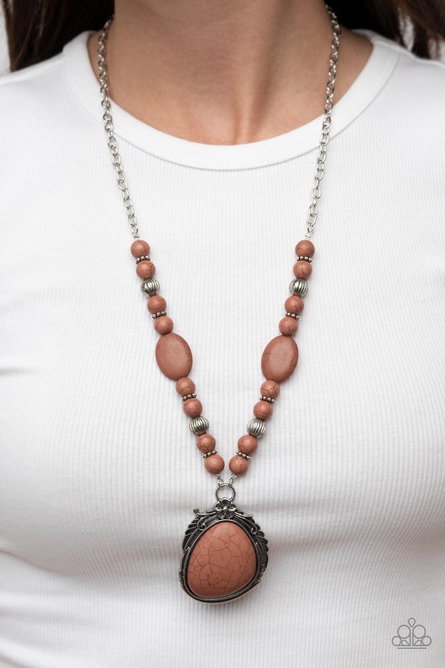 Southwest Paradise - Brown - Paparazzi Necklace Image