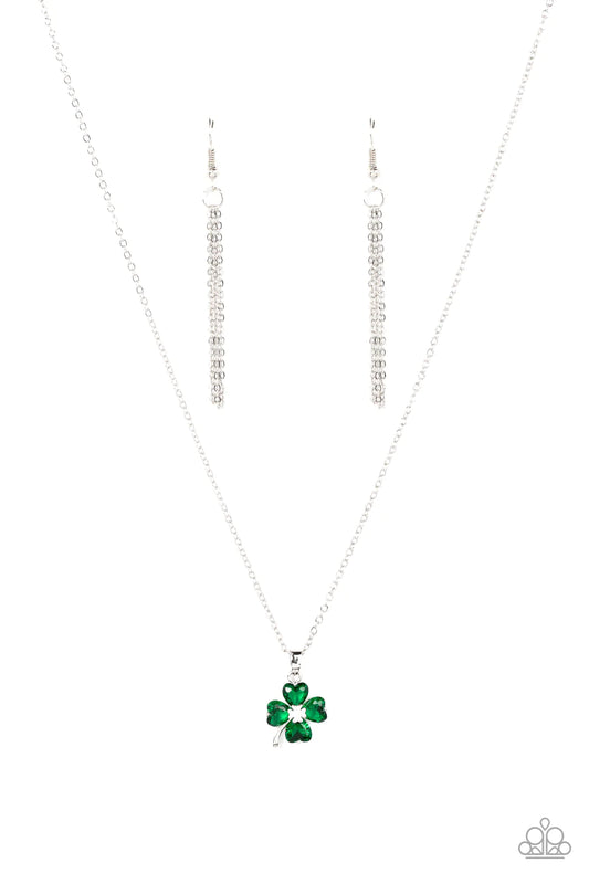 Paparazzi Necklace ~ Kiss Me, Im Irish - Green