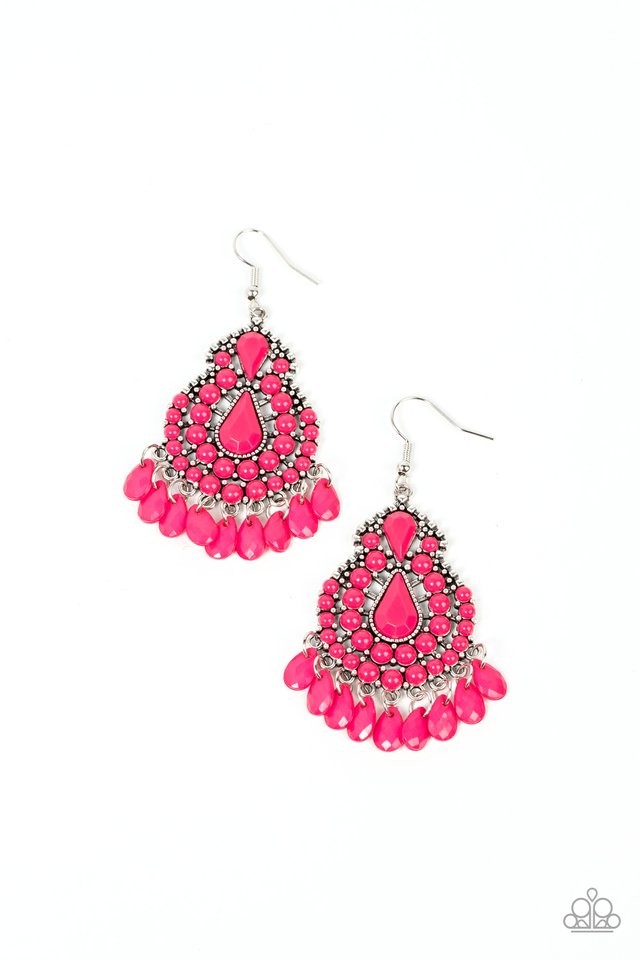 ​Persian Posh - Pink - Paparazzi Earring Image