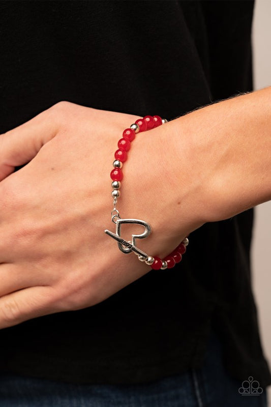 Following My Heart - Red - Paparazzi Bracelet Image