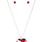 Lockdown My Heart - Red - Paparazzi Necklace Image