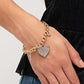 Declaration of Love - Gold - Paparazzi Bracelet Image