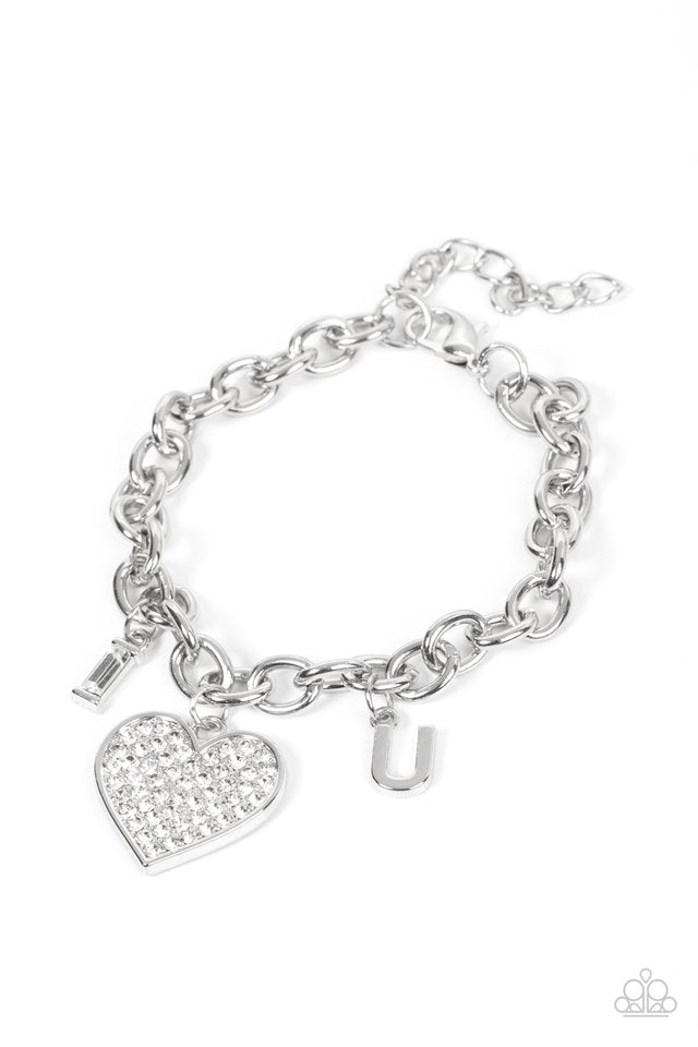 Declaration of Love - White - Paparazzi Bracelet Image