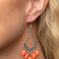 Adobe Air - Orange - Paparazzi Earring Image