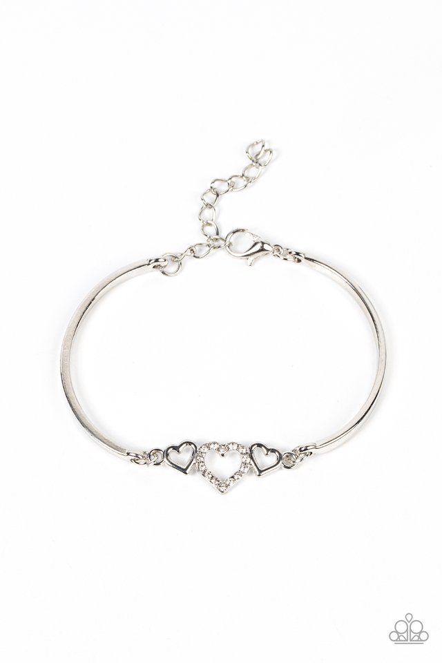 Cupids Confessions - White - Paparazzi Bracelet Image