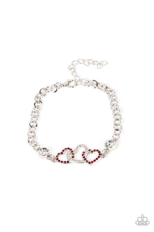 Desirable Dazzle - Red - Paparazzi Bracelet Image