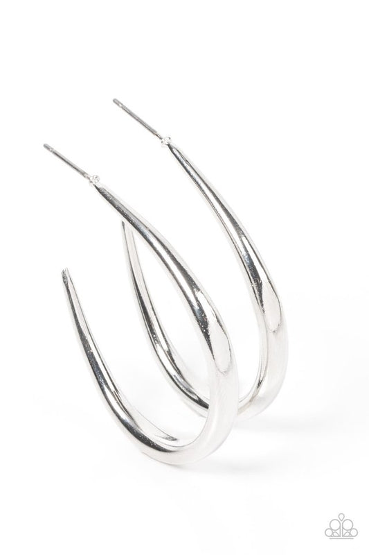 CURVE Your Appetite - Silver - Paparazzi Earring Image