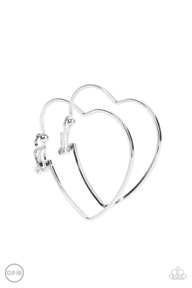 Harmonious Hearts - Silver - Paparazzi Earring Image