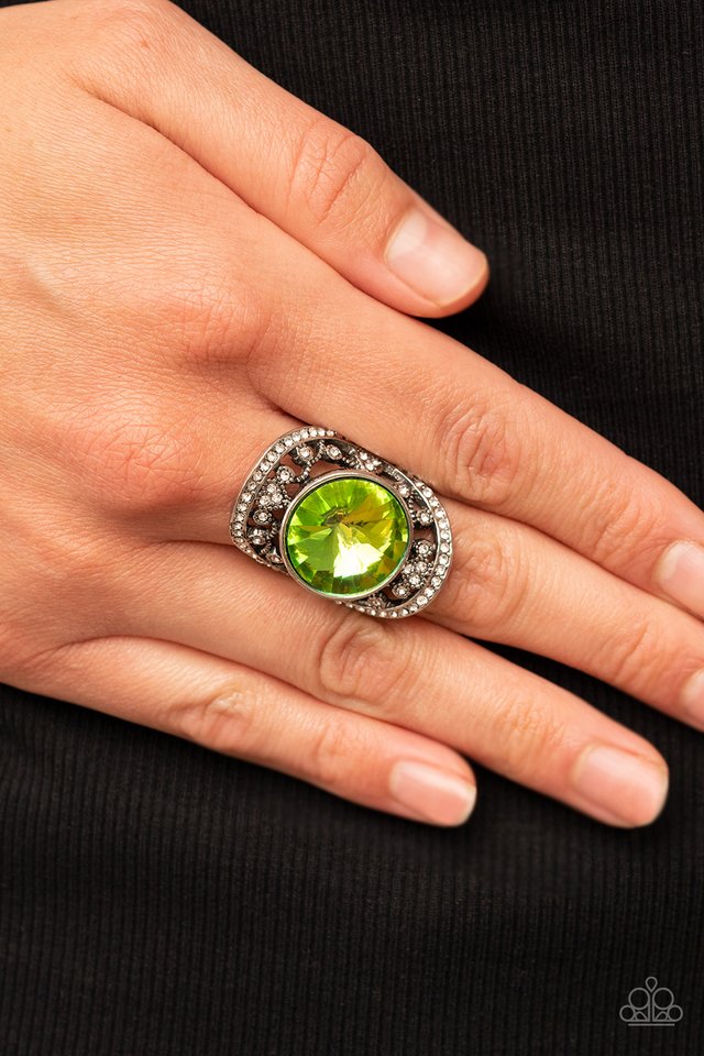 Galactic Garden - Green - Paparazzi Ring Image