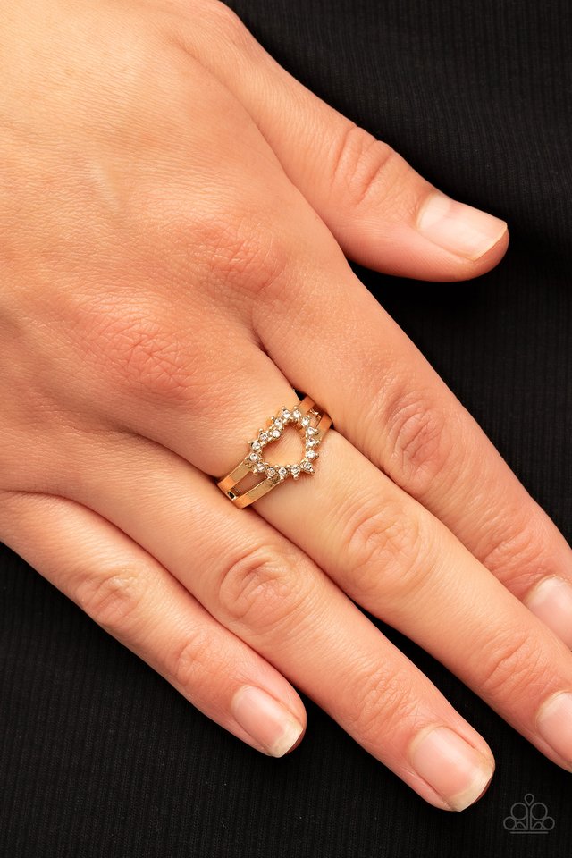 First Kisses - Gold - Paparazzi Ring Image