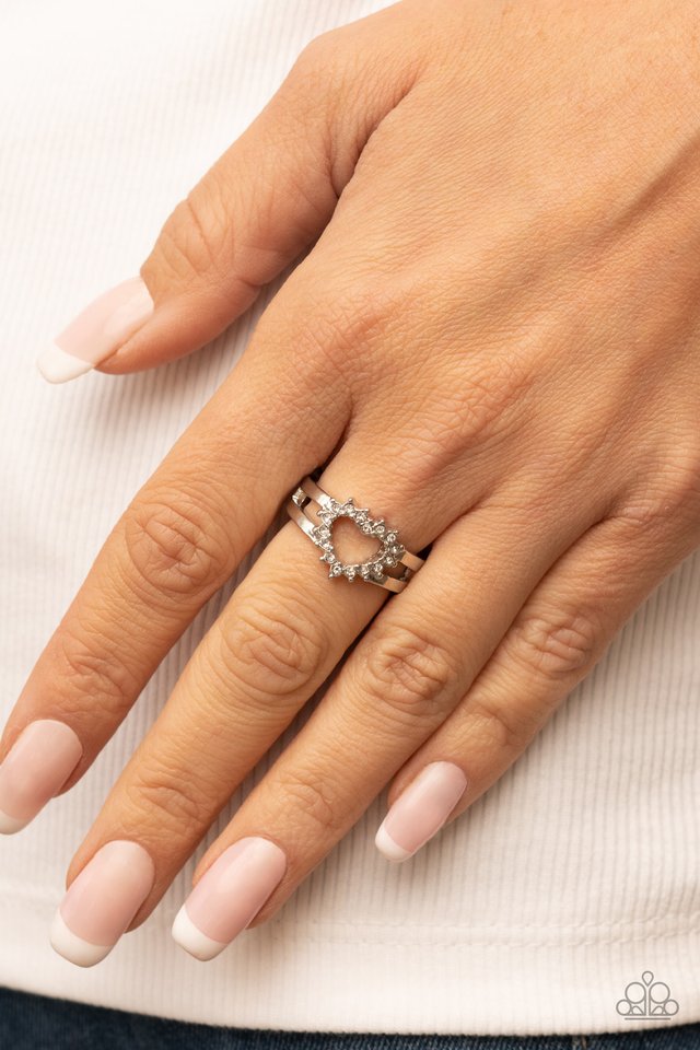 First Kisses - White - Paparazzi Ring Image