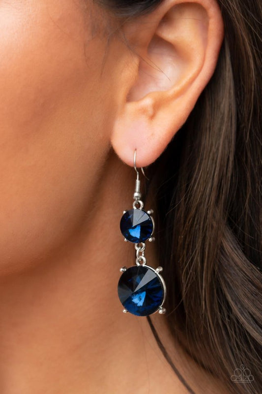 Sizzling Showcase - Blue - Paparazzi Earring Image