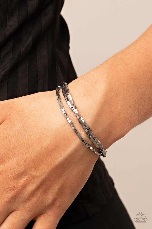 ​Block Bash - Silver - Paparazzi Bracelet Image